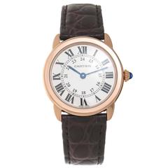 Cartier Rose Gold Ronde Solo Quartz Wristwatch