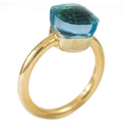 Pomellato Designer Blue Topaz Gold Ring