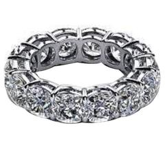 5.60 Carats Diamonds Platinum Eternity Band Ring 8