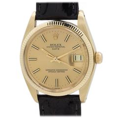 Vintage Rolex Yellow Gold Oyster Perpetual Date Wristwatch Ref 1503 1978