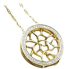 John Brevard Diamond Gold Web Necklace 10