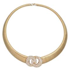 Van Cleef Arpels Diamond Gold Collar Necklace