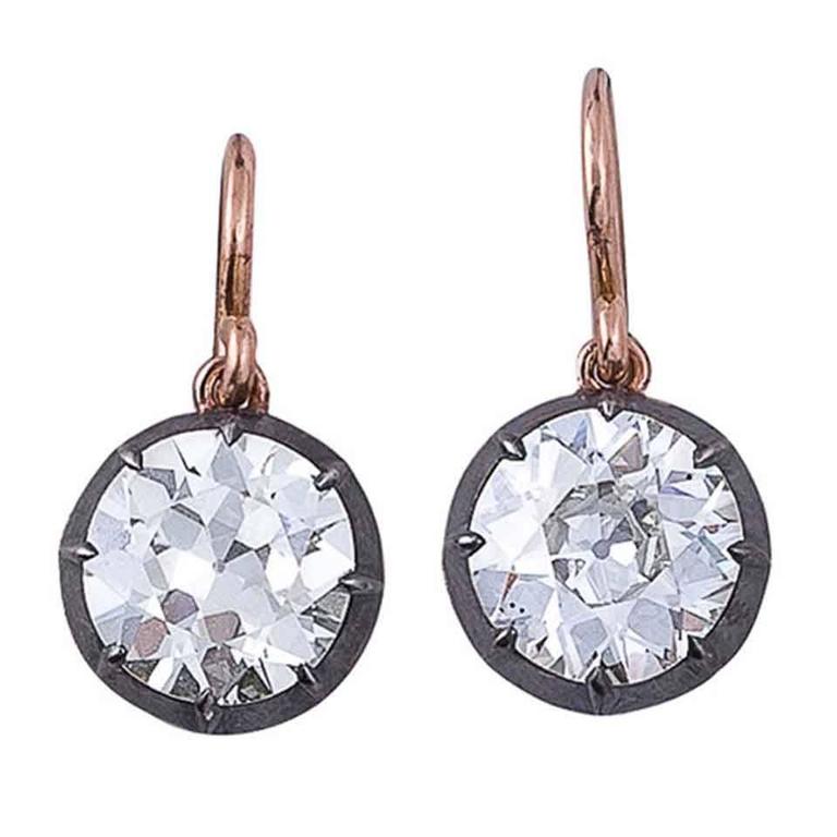 One stone earrings gold Clearance