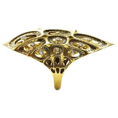 Morpho Diamond Gold Ring 8