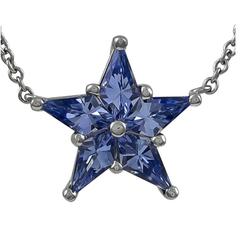 Tiffany & Co. Sapphire Platinum Star Necklace