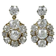 Luminous Antique Diamond Gold Earrings 8