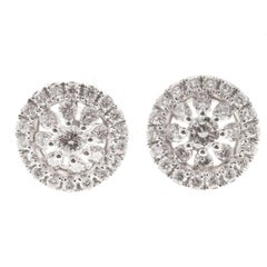 Memoire Diamond Gold Bouquet Cluster Stud Earrings