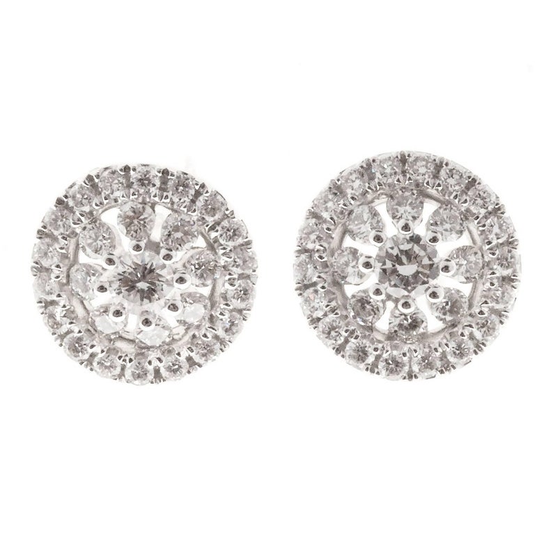 Memoire Diamond Gold Bouquet Cluster Stud Earrings For Sale at 1stDibs ...