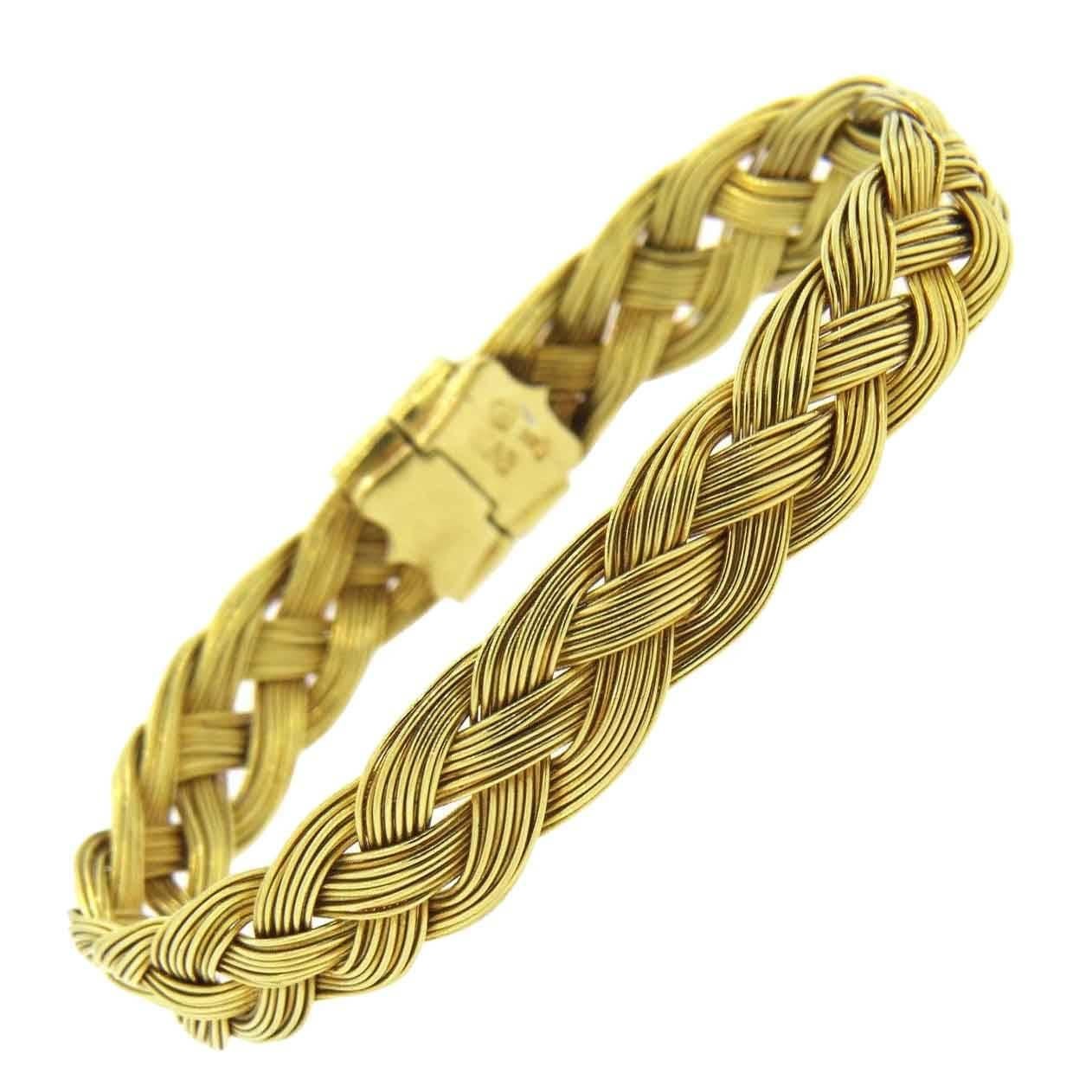 Henry Dunay Gold Braided Bracelet