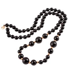 Black Onyx Gold Necklace 9