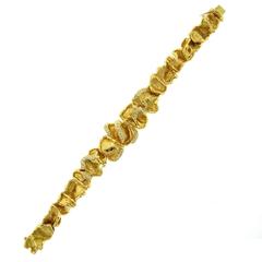 Julia Plana Design Diamond Gold Free Form Bracelet