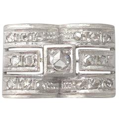 0.33Ct Diamond & 18k Yellow Gold Dress Ring, Art Deco Style, Vintage Circa 1940 8