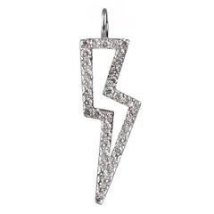 Diamond Sterling Silver Lightning Bolt Charm 2