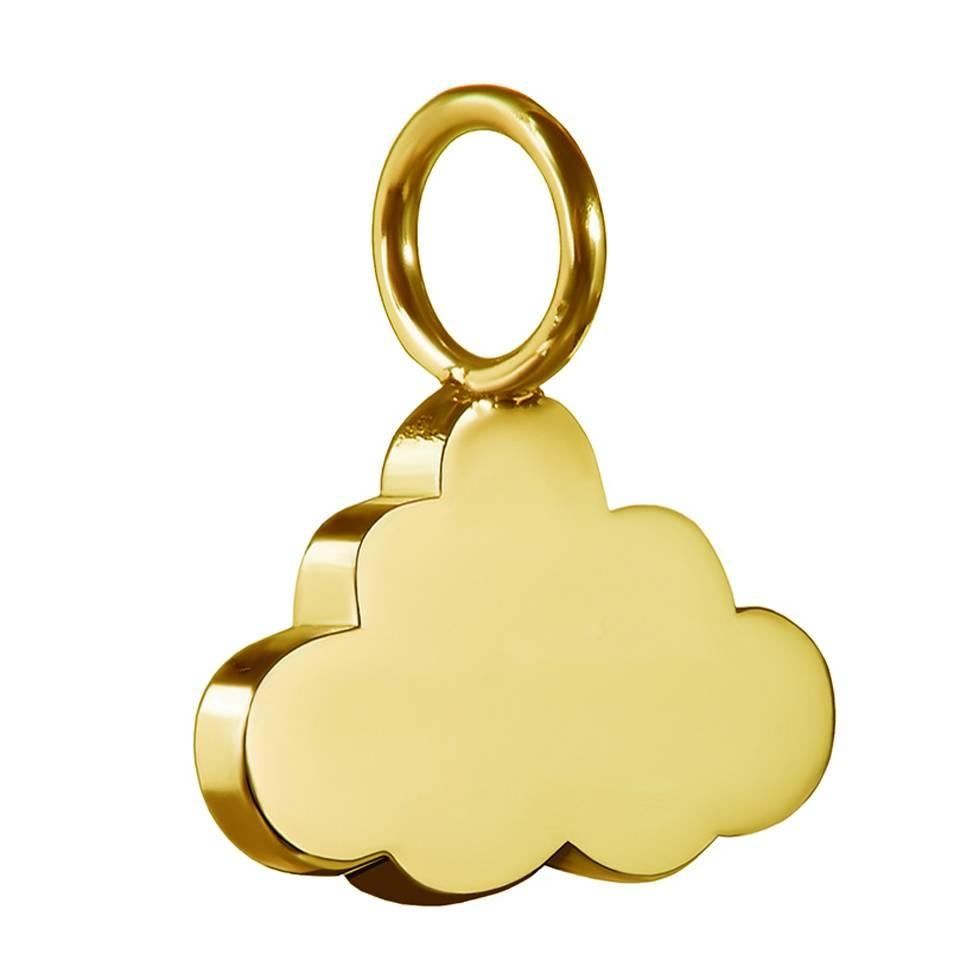 18ct yellow gold vermeil cloud charm
