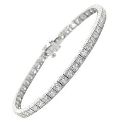 4.00 Carat Diamonds Platinum Line Bracelet