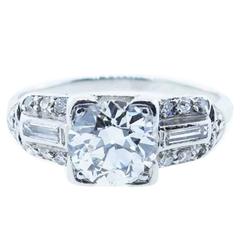 Fine Quality Art Deco Diamond Platinum Engagement Ring 4