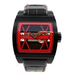 Corum Titanium Bridge Black PVD Red Limited Edition Wristwatch