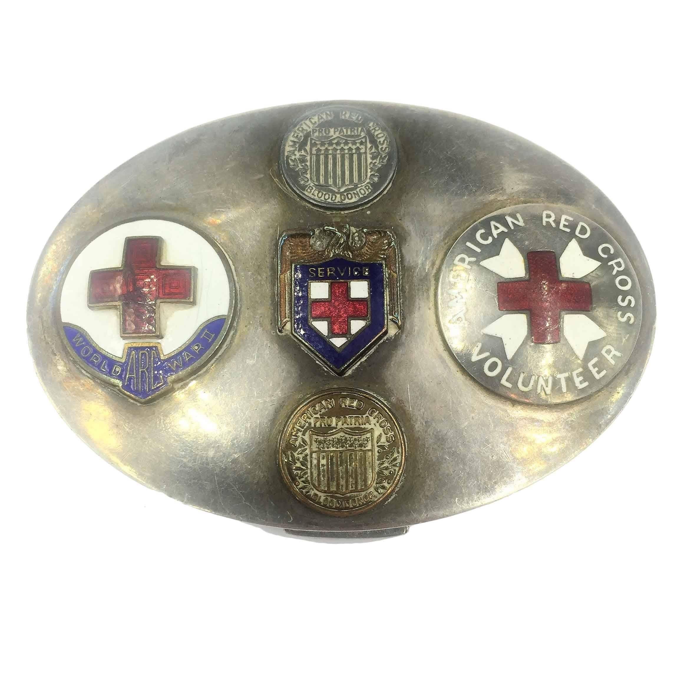 Historical Mary Dunhill World War II American Red Cross Volunteer Compact For Sale