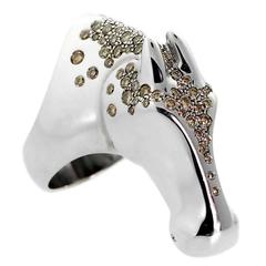 Hermes Galop Diamond Silver Ring 2
