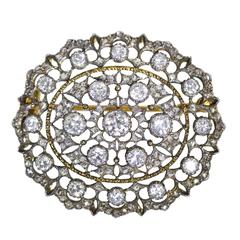 1930s Mario Buccellati Diamond Gold Silver Brooch