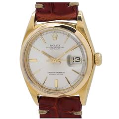 Retro Rolex Yellow Gold Datejust Wristwatch Ref 1601 1965