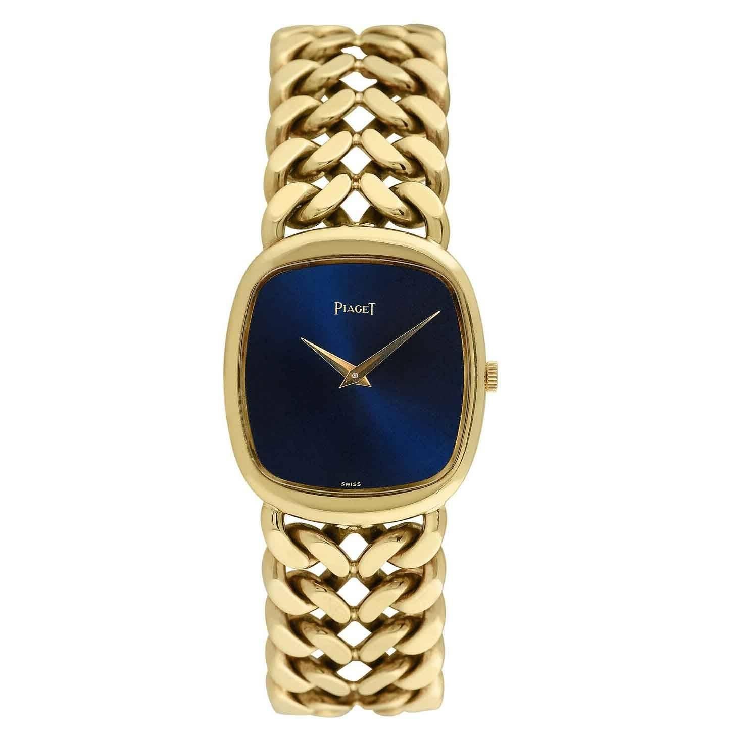 Piaget Yellow Gold Chain-Link Bracelet Wristwatch  For Sale