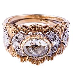 Buccellati Diamond Gold Ring