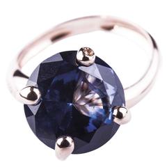 Blue Zircon Gold Ring