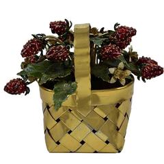 Cartier Vermeil and Enamel Basket of Strawberries