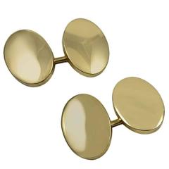 Vintage Cartier Extra-Heavy Double Sided Gold Cufflinks