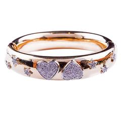 Pomellato Diamond Gold Bangle Bracelet