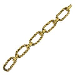 1960s Gold Twisted Link Bracelet 1960s Gold Twisted Link Bracelet