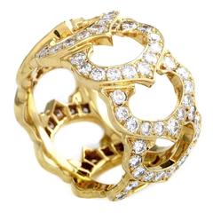 Cartier C de Cartier Diamond Gold Band Ring