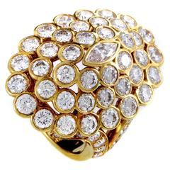 Cartier Diamond Gold Cluster Ring 10