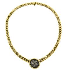 Bulgari Gold Ancient Coin Necklace