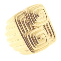 David Webb Gold Geometric Ring