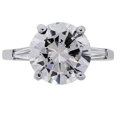 Platinum 6.42 Carat GIA Cert Diamond Platinum Engagement Ring