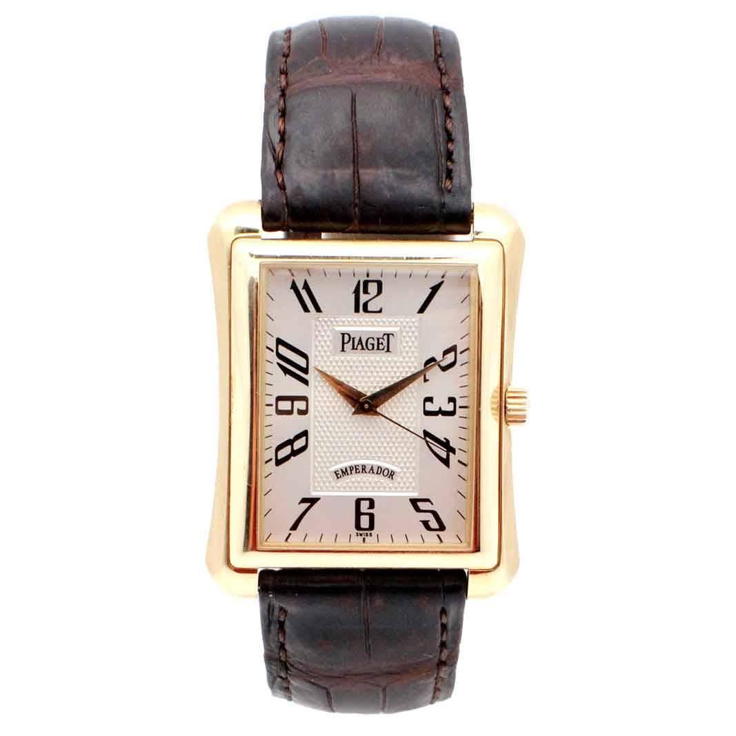 Piaget Yellow Gold Emperador Automatic Wristwatch Ref P10041 For Sale