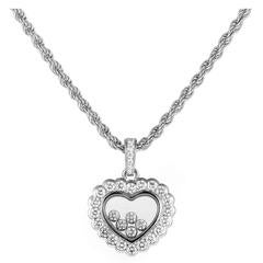 Chopard Happy Diamonds Gold Heart Pendant Necklace 