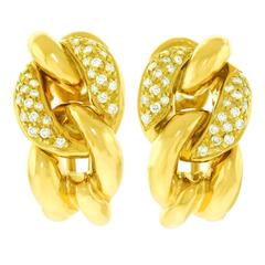 Bucherer Diamond and Gold Earrings