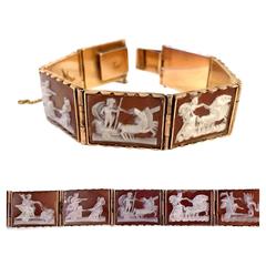 Antique Rare Scenic Cameo Bracelet 5