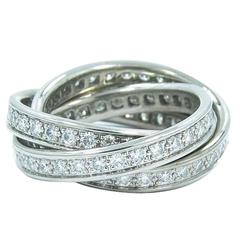 Cartier Trinity De Cartier Diamond 3 Row Band Ring