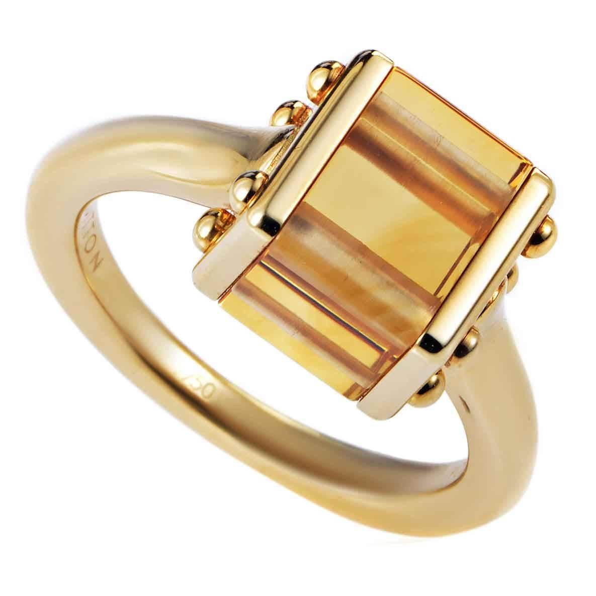 Louis Vuitton Citrine Gold Ring