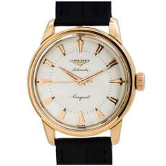 Longines Rose Gold Conquest Wristwatch 