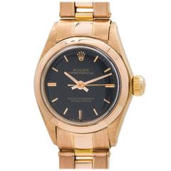 Lady’s Rolex Rose Gold Oyster Perpetual Wristwatch circa 1960s