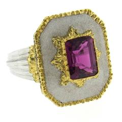 Buccellati Pink Tourmaline Gold Ring 10