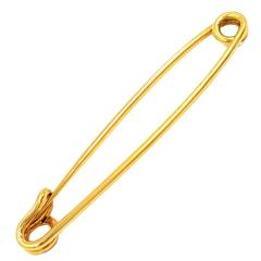 1950s Cartier Retro Gold Safety Pin Brooch 
