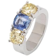 Jesse Handmade Sapphire Diamond Gold Ring