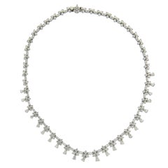 Gorgeous 20 Carats Diamonds Platinum Necklace