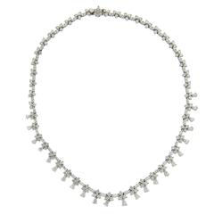 Gorgeous 20 Carats Diamonds Platinum Necklace 1